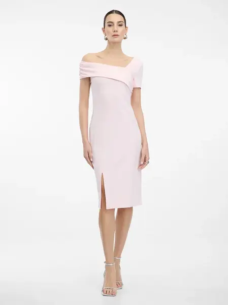 Svetloružové puzdrové šaty ORSAY