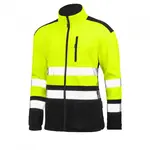 Fleecová mikina fluorescenční s reflexními pruhy XXL