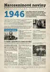 Narozeninové noviny 1946 s vlastní fotografií a textem, S textem