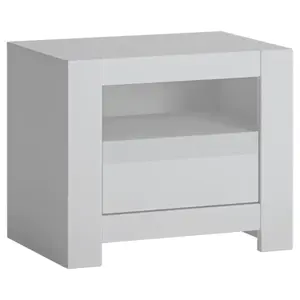 Nočný stolík Novi NVIK05 1S biela alpin/pvc biela supermat