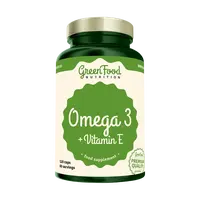 GREENFOOD NUTRITION Omega3 + Vitamin E 120 kapslí