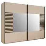 Rauch Möbel SKŘÍŇ S POSOUVACÍMI DVEŘMI, šampaňská, tmavý dub, 271/210/62 cm