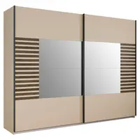 Rauch Möbel SKŘÍŇ S POSOUVACÍMI DVEŘMI, šampaňská, tmavý dub, 271/210/62 cm