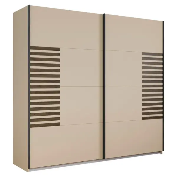 Rauch Möbel SKŘÍŇ S POSOUVACÍMI DVEŘMI, šampaňská, tmavý dub, 226/210/62 cm