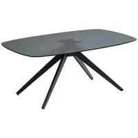 Boxxx KONFERENČNÍ STOLEK, černá, sklo, kov, 110/70/44 cm