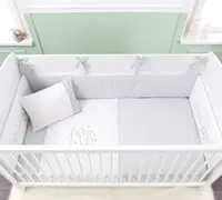 Ložní souprava do postýlky 70x140cm chloe - bílá/šedá