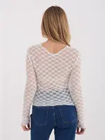 Bílá vzorovaná halenka s dlouhým rukávem