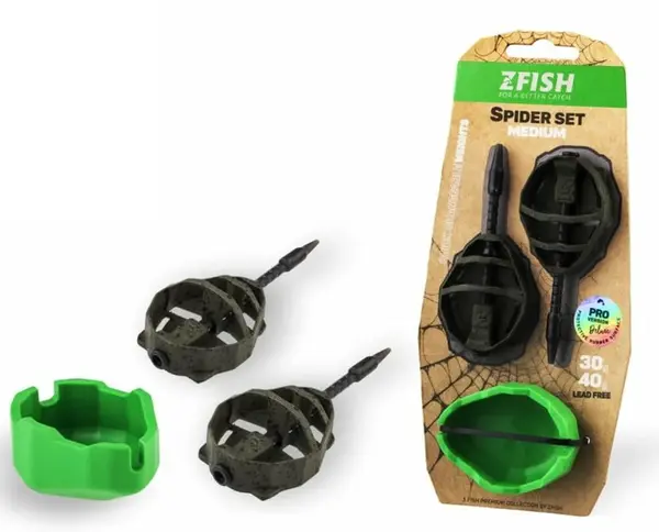 Zfish sada method feeder spider medium set 50+60 g + formička