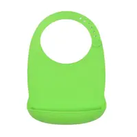 PETITE&MARS Podbradník silikónový Sam - zelený
