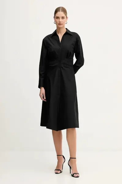 Bavlněné šaty BOSS Drepil