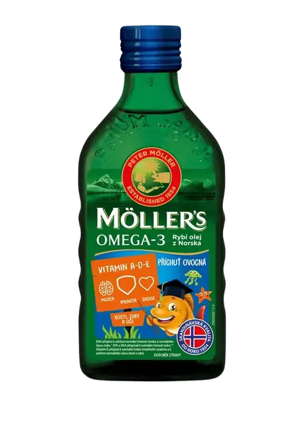 MÖLLERS Omega 3 Ovocná příchuť 250 ml