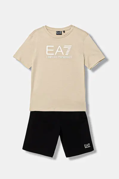Dětská bavlněná souprava EA7 Emporio Armani