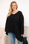 Plus size dámska blúzka s asymetrickým lemom
