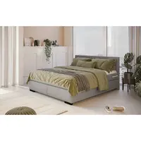 MID.YOU AMERICKÁ POSTEL, 140/200 cm, barvy stříbra