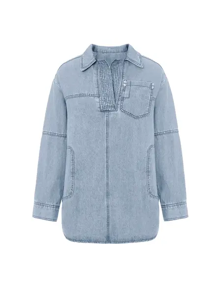 Imily Bela Blúzka  svetlomodrá