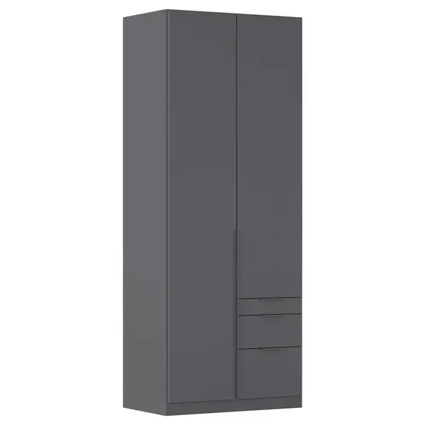 Rauch Möbel ŠATNÍ SKŘÍŇ S OTOČNÝMI DVEŘMI, šedá, 91/229/54 cm