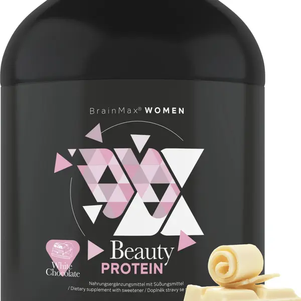 BRAINMAX Protein pro ženy s kolagenem, keratinem a vitamíny bílá čokoláda 1000 g