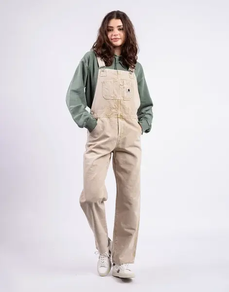 Carhartt WIP W' Bib Overall Straight Dusty H Brown chalk wash M