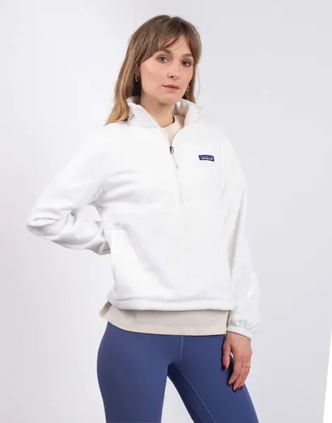 Patagonia W's Micro D 1/2 Zip Fleece P/O Birch White S
