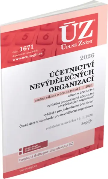 ÚZ č. 1671 - Účetnictví nevýdělečných organizací 2026