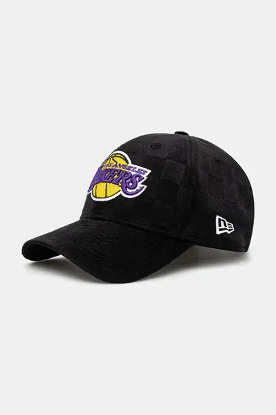 Velurová kšiltovka New Era Tonal Check 940 Lakers