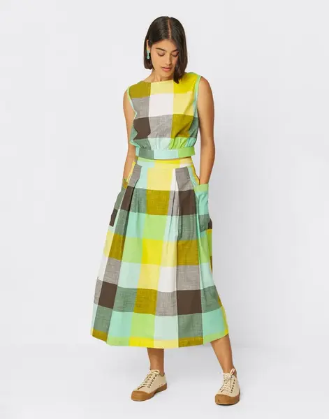 SKFK Irama GOTS Skirt ZY5 Checks 38