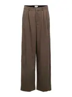 OBJECT Plisované nohavice 'OBJTuba'  čokoládová