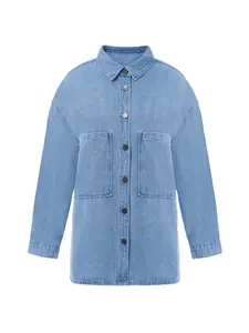 Imily Bela Prechodná bunda  modrá denim