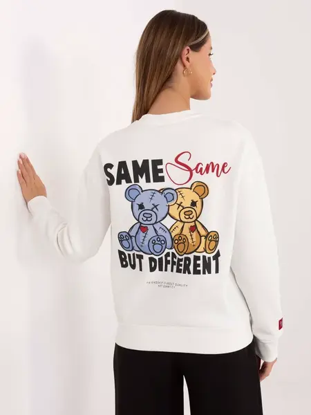 Bílá mikina s potiskem medvídků