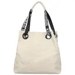 Módní dámská koženková kabelka na rameno Žanet, krémová