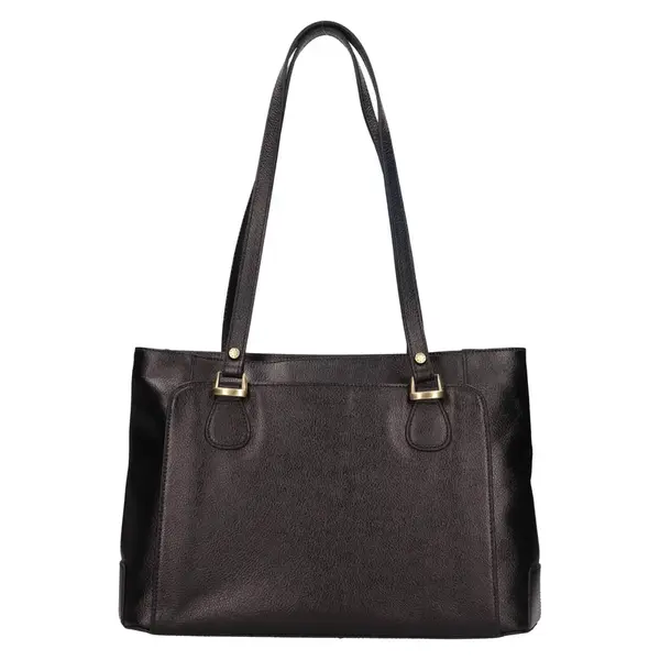 Dámska kožená kabelka Hexagona Marionet - čierna