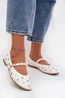 Dámské baleríny s prvkem stříbra