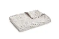 SENSILLO Jemná ažurková bavlněná dečka 110x70 -  šedá