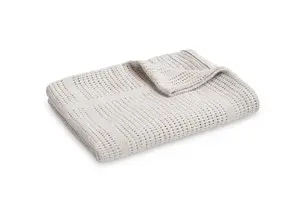 SENSILLO Jemná ažurková bavlněná dečka 110x70 -  šedá
