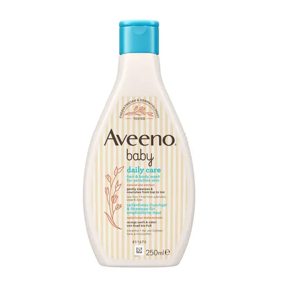 Aveeno Baby Daily Care Mycí gel na tělo a vlásky 250 ml