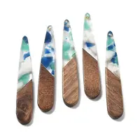 Resin and Walnut Pendants