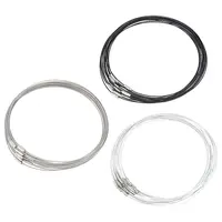 60Pcs 3 Colors  Stainless Steel Wire Necklace Cord DIY Jewelry Making