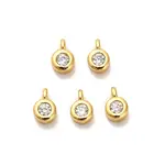 Brass Micro Pave Cubic Zirconia Pendants