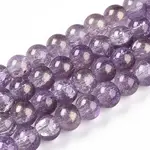 Transparent Crackle Glass Bead Strands