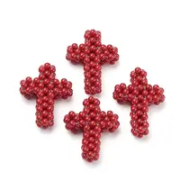 Dyed Synthetic Coral Woven Beads