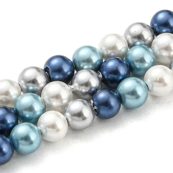 Electroplated Shell Pearl Beads Strands
