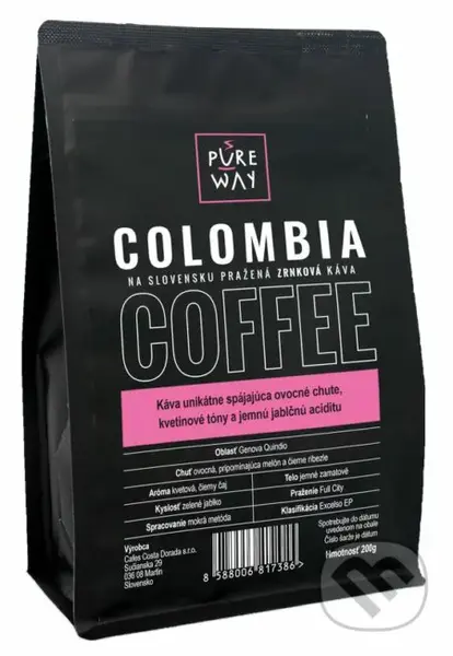 Colombia (Odrodová zrnková káva 200g)