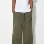 Bavlněné kalhoty Vans Premium Standards Easy Trouser LX zelená barva, jednoduché, VN000GZ2KCZ1
