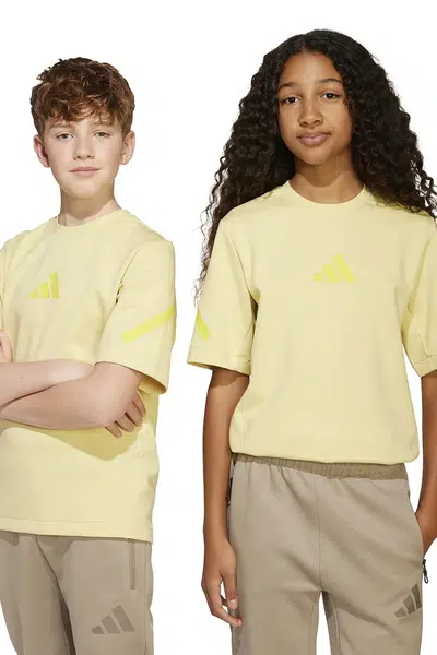 Tričko adidas zelená barva, s potiskem, JD0015