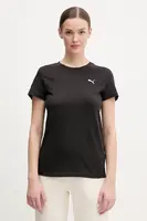 Bavlněné tričko Puma černá barva, 682374
