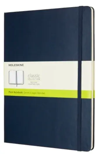 Zápisník MOLESKINE tvrdý čistý modrý XL