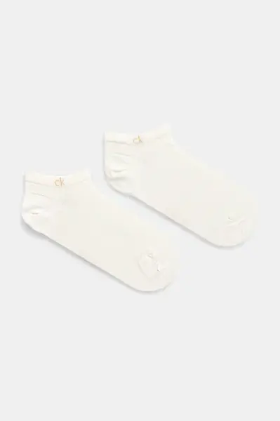 Ponožky Calvin Klein 2-pack dámské, bílá barva, 701231383