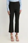 Kalhoty BOSS dámské, černá barva, střih cigarette, high waist, 50537898