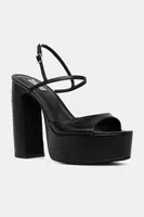 Kožené sandály Naked Wolfe Fire černá barva, Fire Black Leather