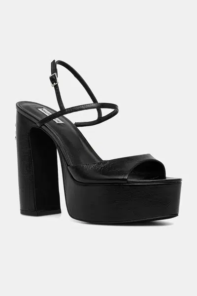 Kožené sandály Naked Wolfe Fire černá barva, Fire Black Leather